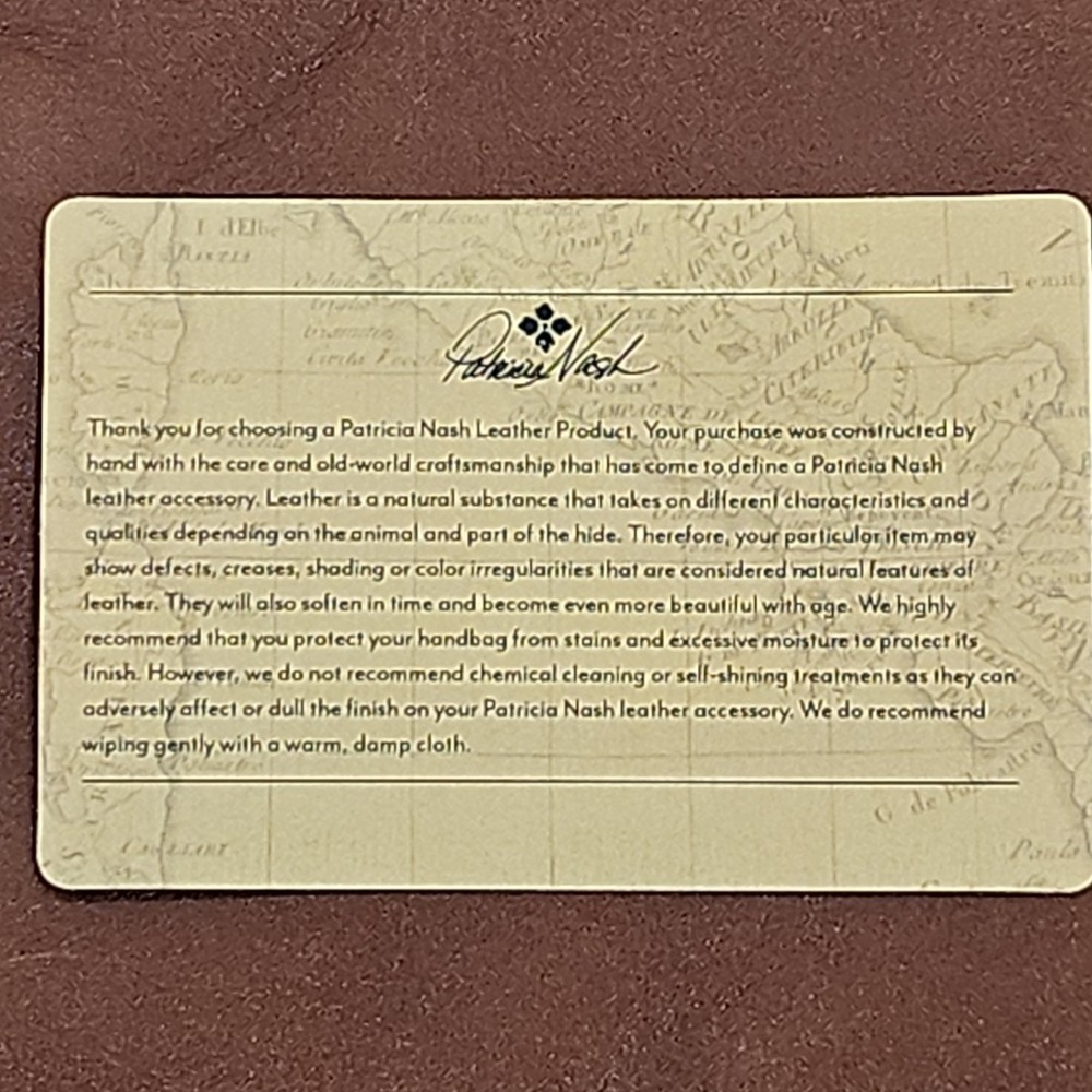 Patricia Nash Tan Cassini Clutch Wristlet 100% Leather Purse 8.75" x 6.5" P34901 - Picture 8 of 12